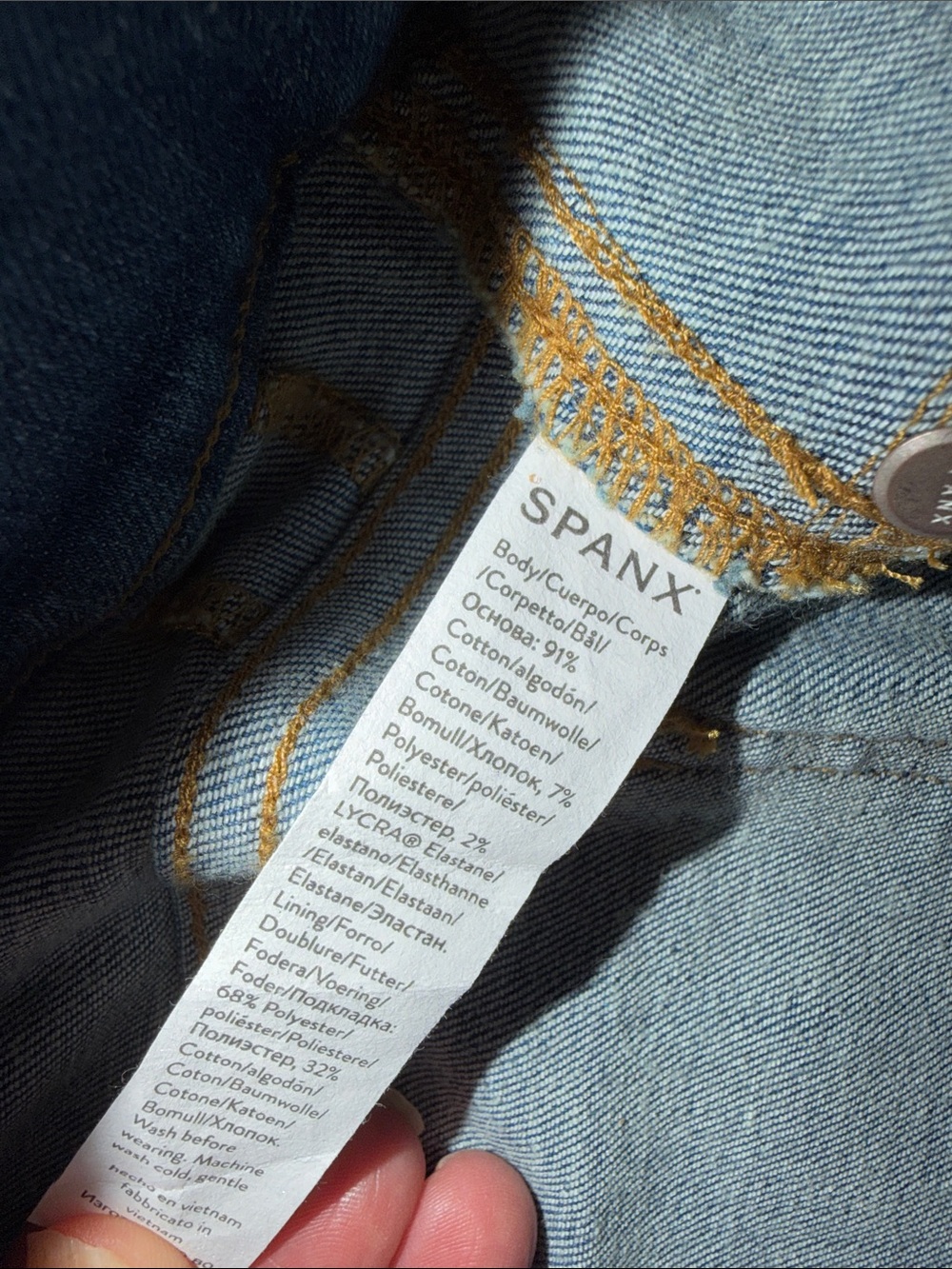 SPANX Flare Jeans Indigo Pull On Shaping Denim Size L - Picture 8 of 11